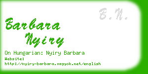 barbara nyiry business card